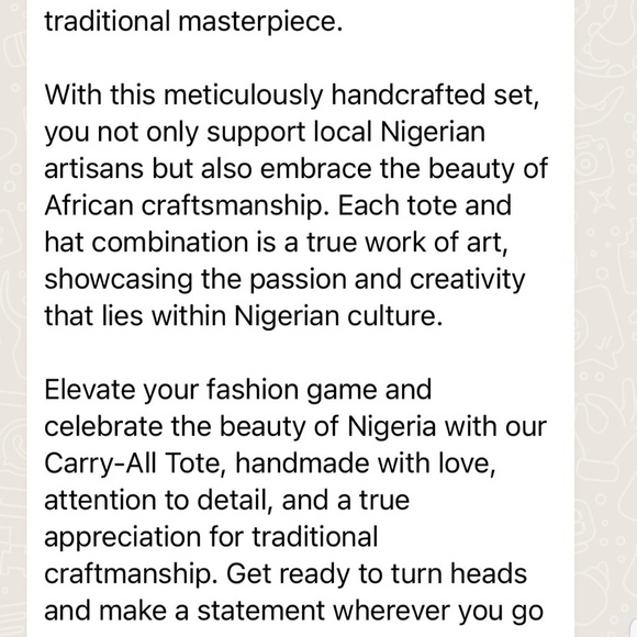 Kweenzyafrik Ankara Vintage printed handmade Keimie Carry all  Tote hat set - Picture 12 of 17